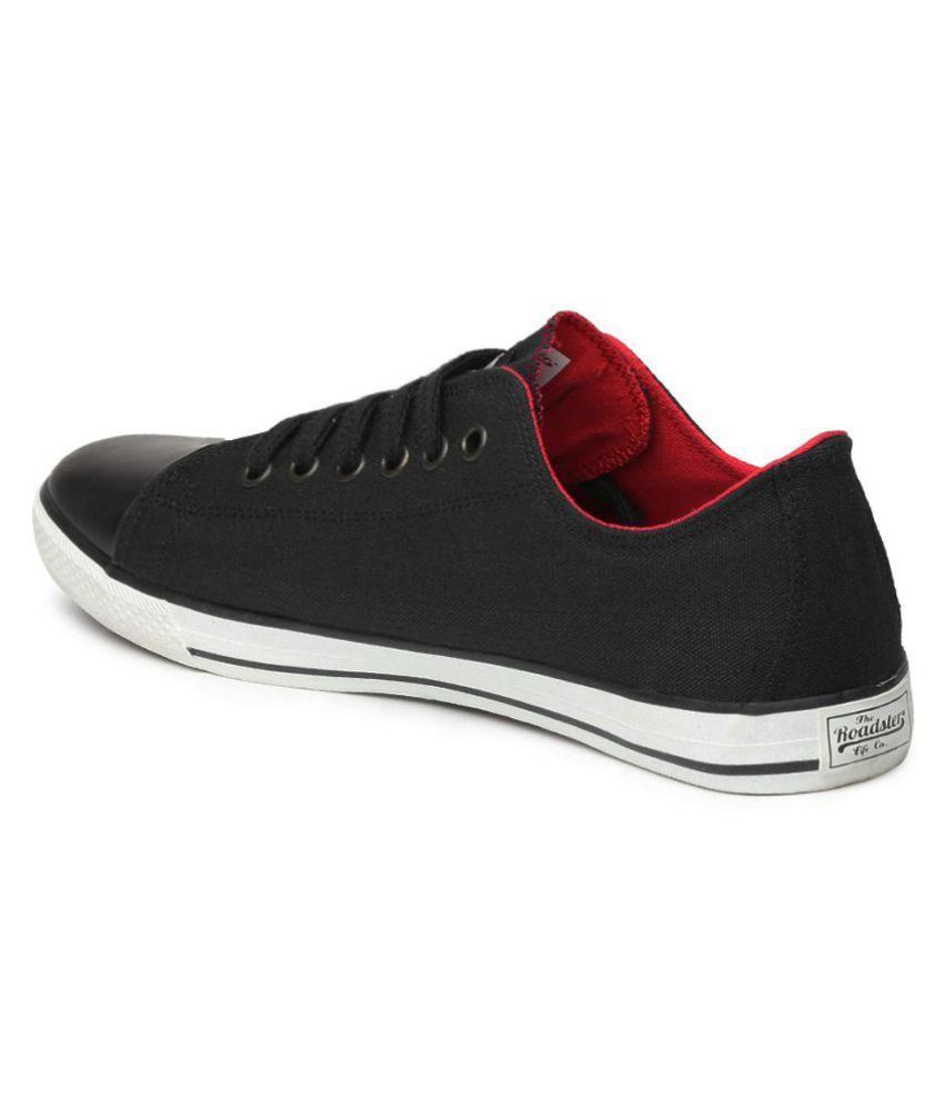 roadster black canvas shoes