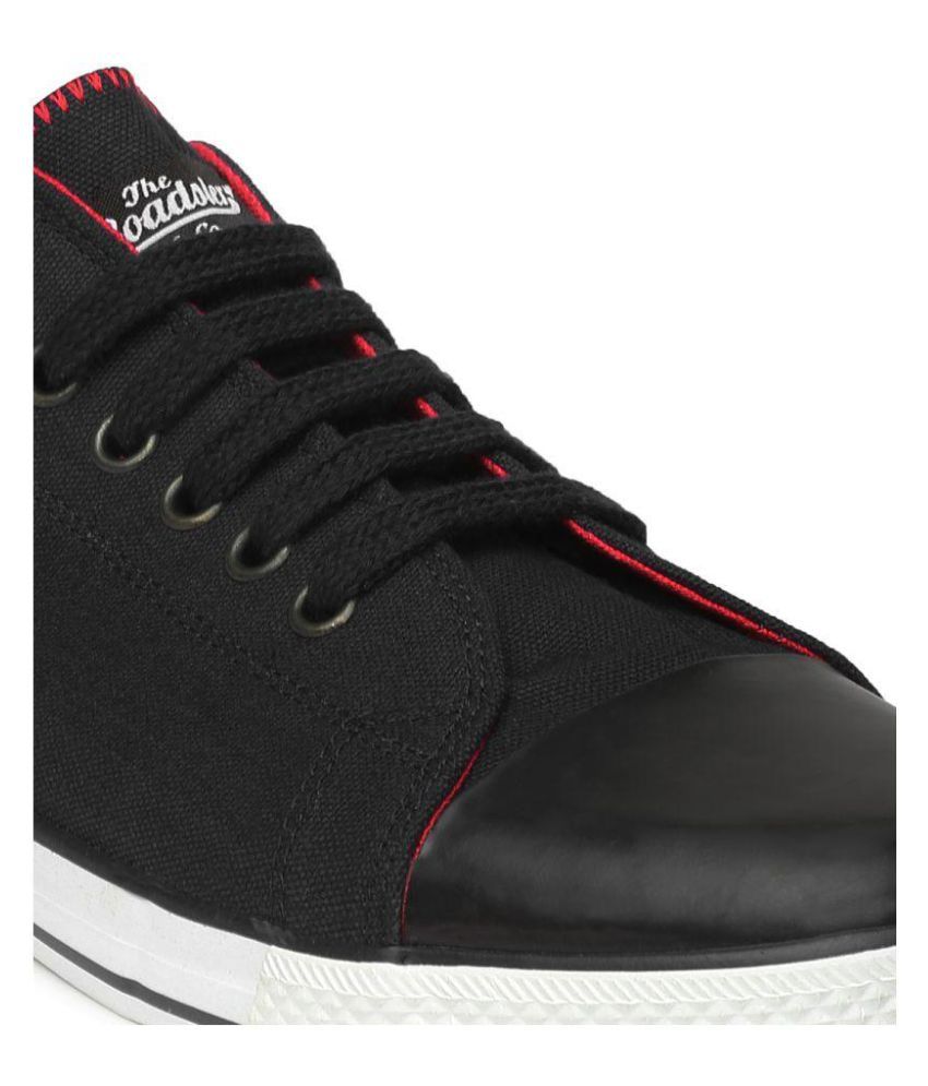 roadster black canvas shoes