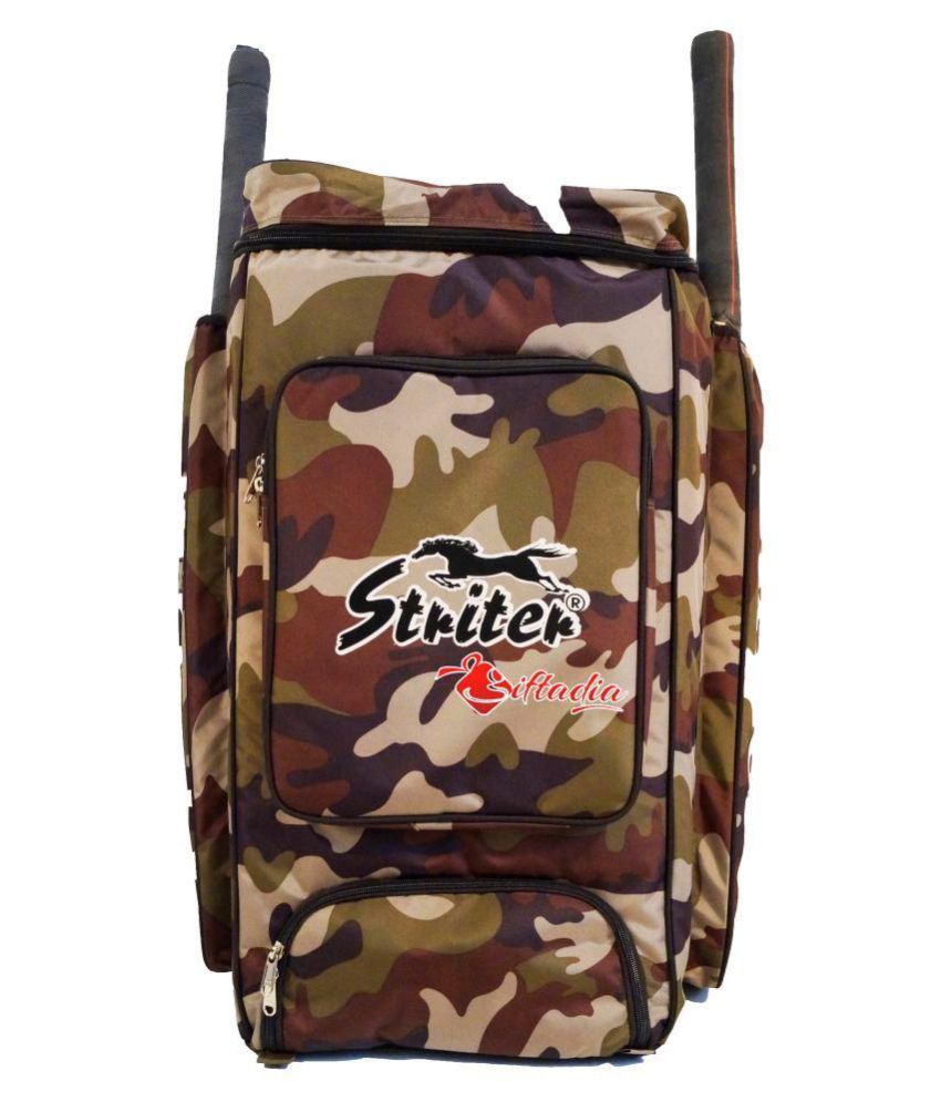 Giftadia Heavy Duty Canvas Cricket Pitthu Shoulder Kit Bag Army Print