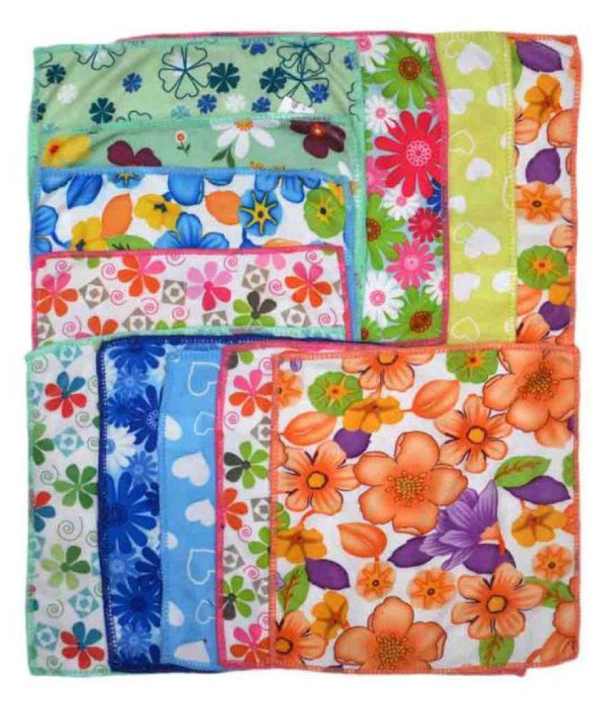     			Tahiro Multicolour Cotton Printed Handkerchiefs - Pack Of 7