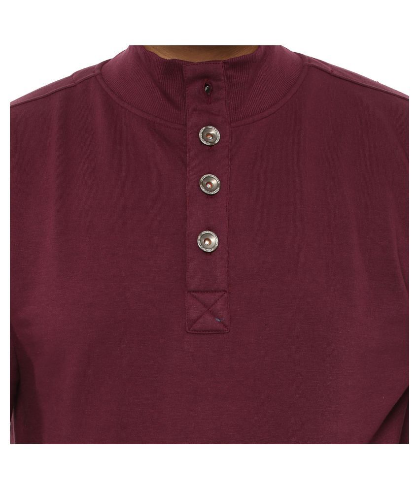 high neck maroon top