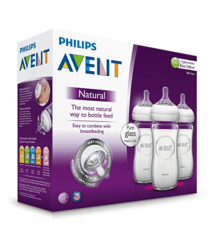 Philips AVENT Natural Glass Bottle 8 Ounce Buy Philips AVENT Natural