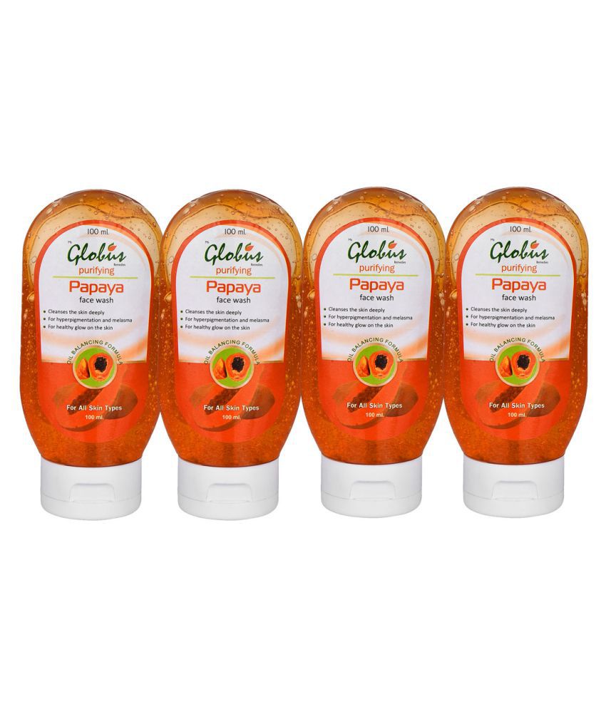     			globus remedies Papaya Purifying Face Wash 100 ml Pack of 4