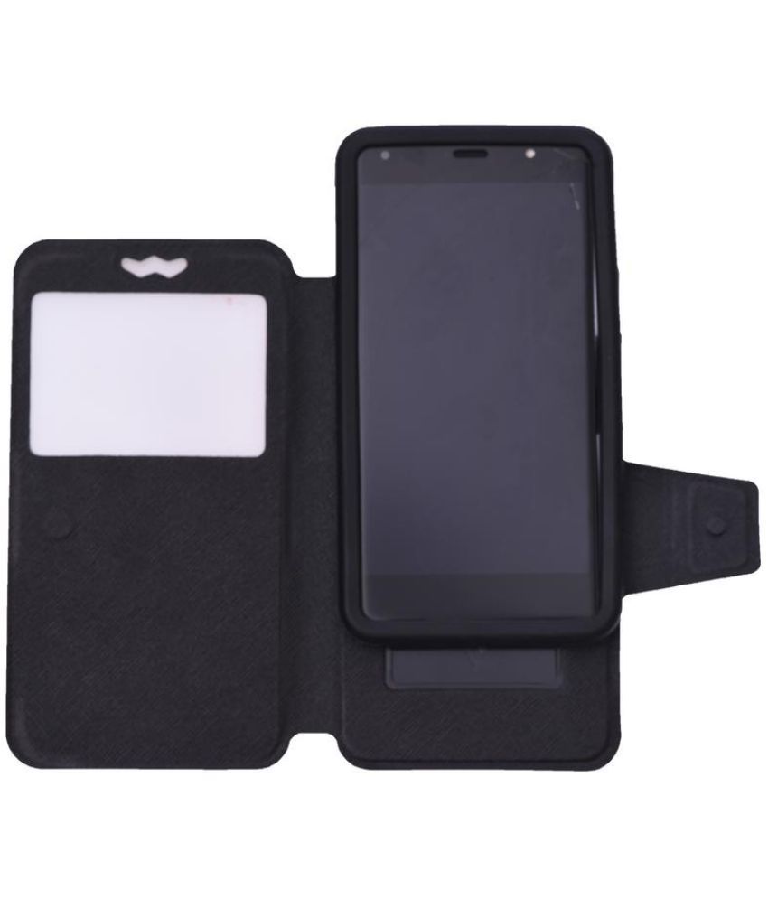 Intex Aqua i6 Flip Cover by Shopme Black Flip Covers Online at Low