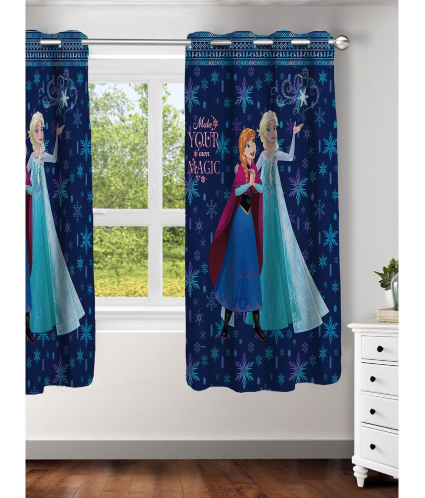 Disney Single Window Eyelet Curtains Printed Blue Buy Disney