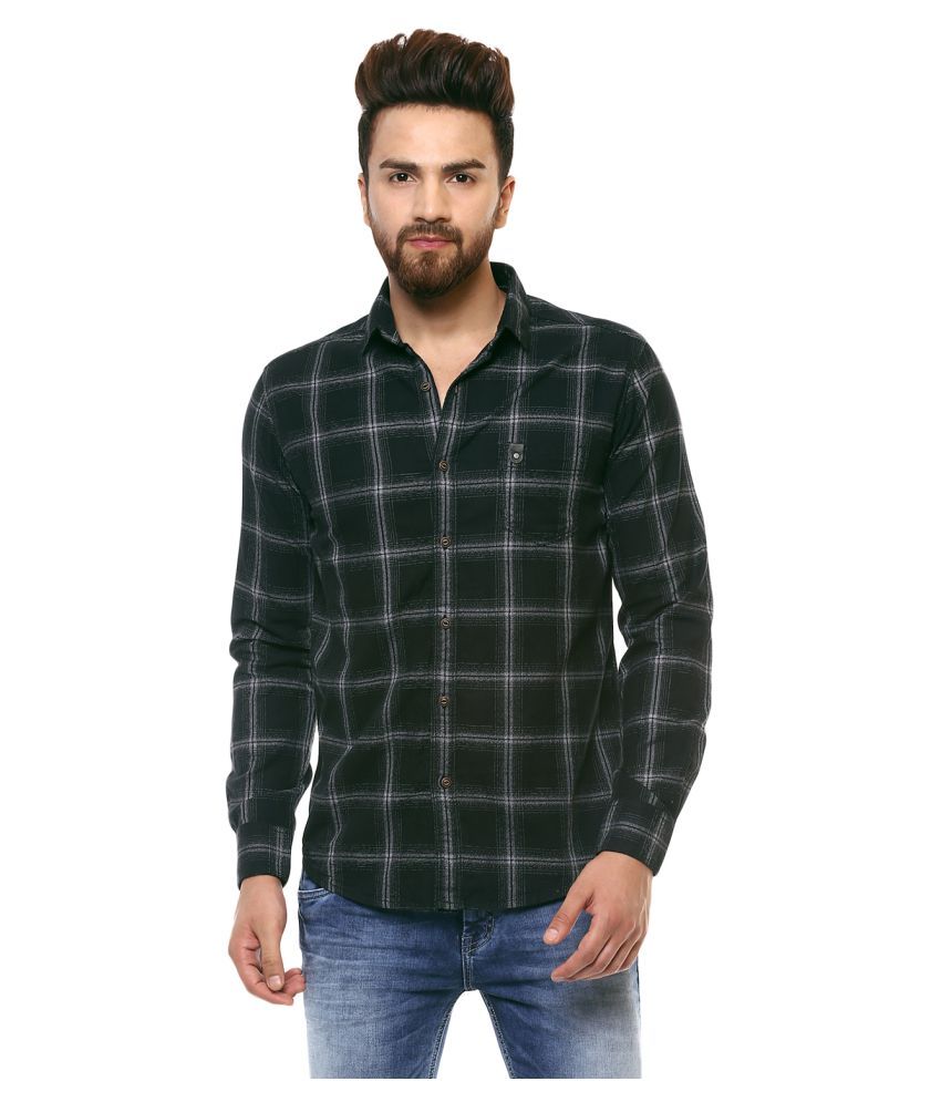 men's black casual shirt