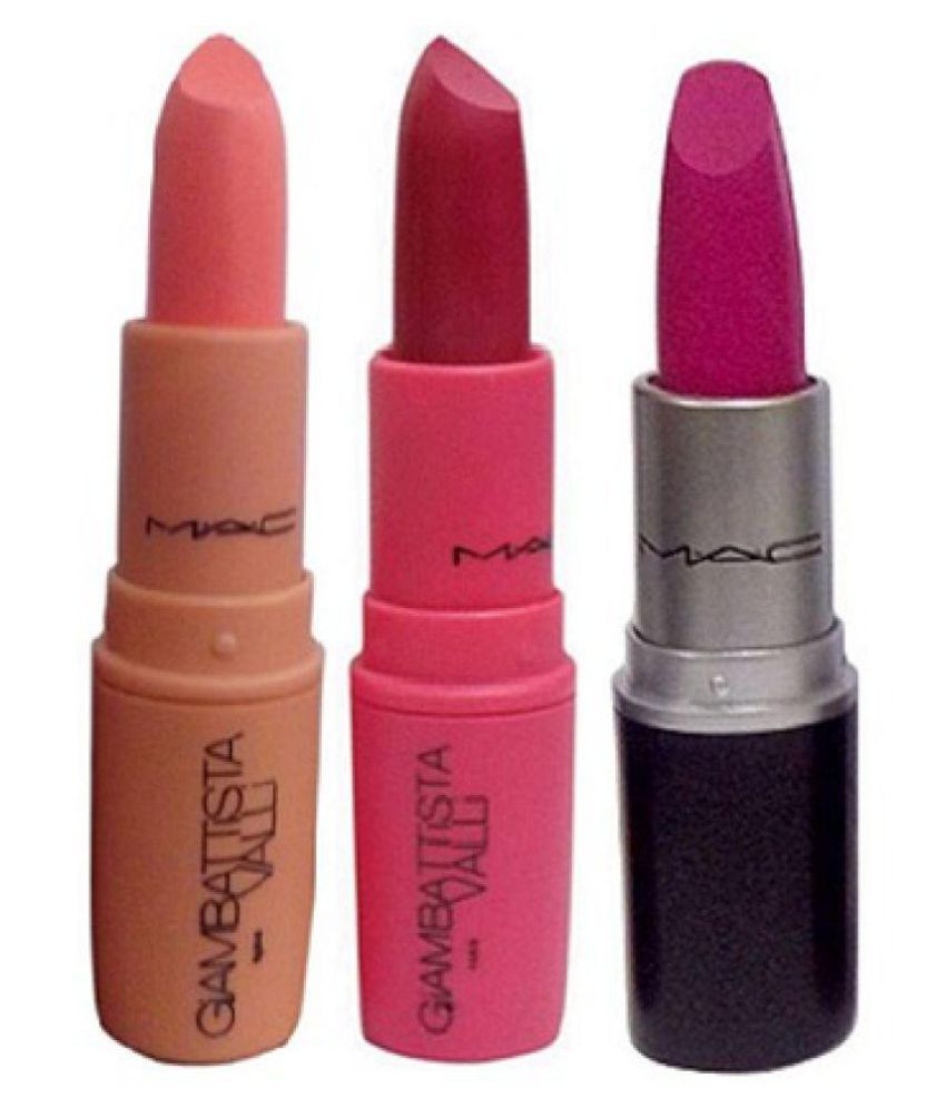 MAC. Matte Lipstick (Fresh Salmon & D For Danger & Pink Pigeon) Lips 9