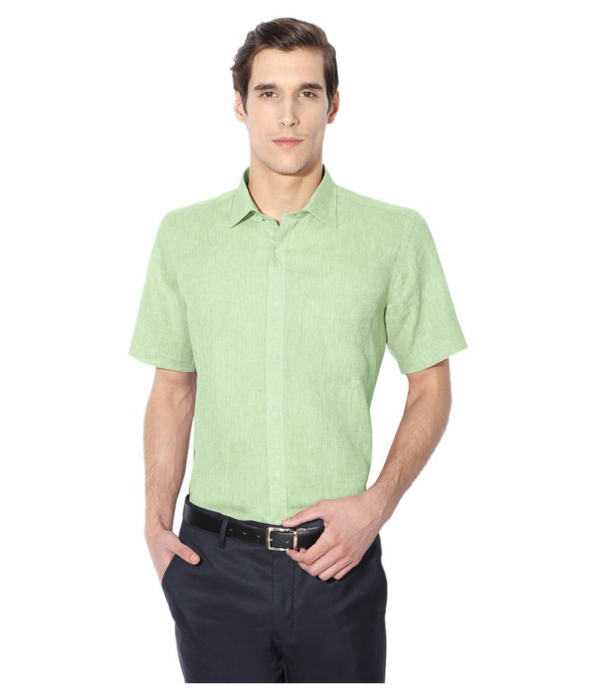 green formal shirt combination