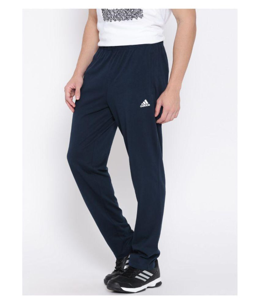 Adidas Navy Cotton Blend Trackpants - Buy Adidas Navy Cotton Blend ...