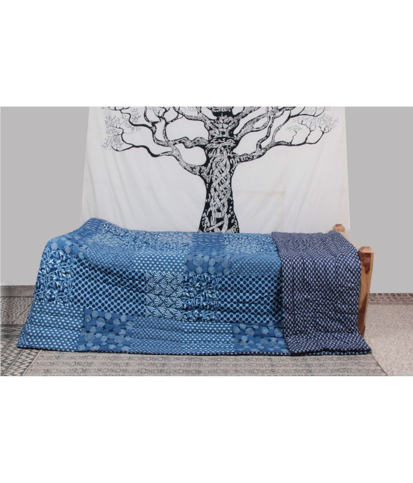 Jaipur Textile Hub Double Cotton Multi Traditional Quilt Coordinated