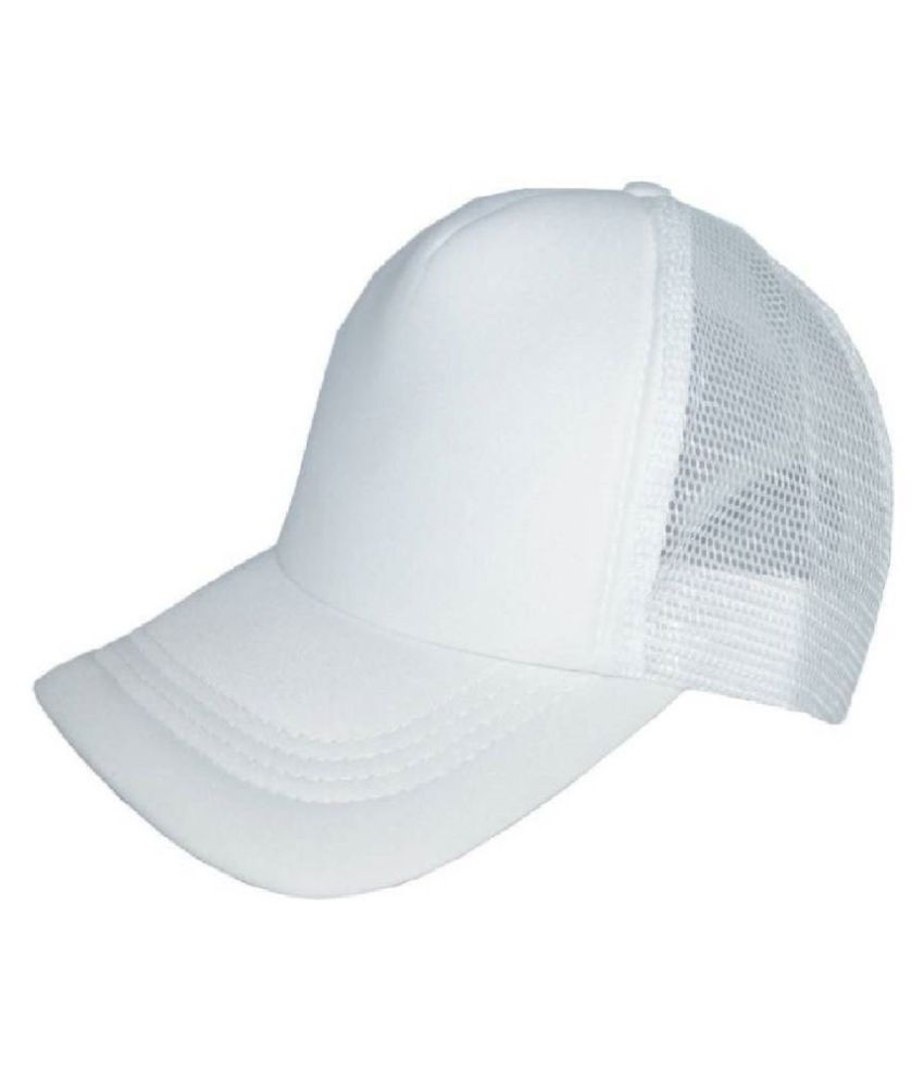 MSC White Plain Polyester Caps - Buy Online @ Rs. | Snapdeal