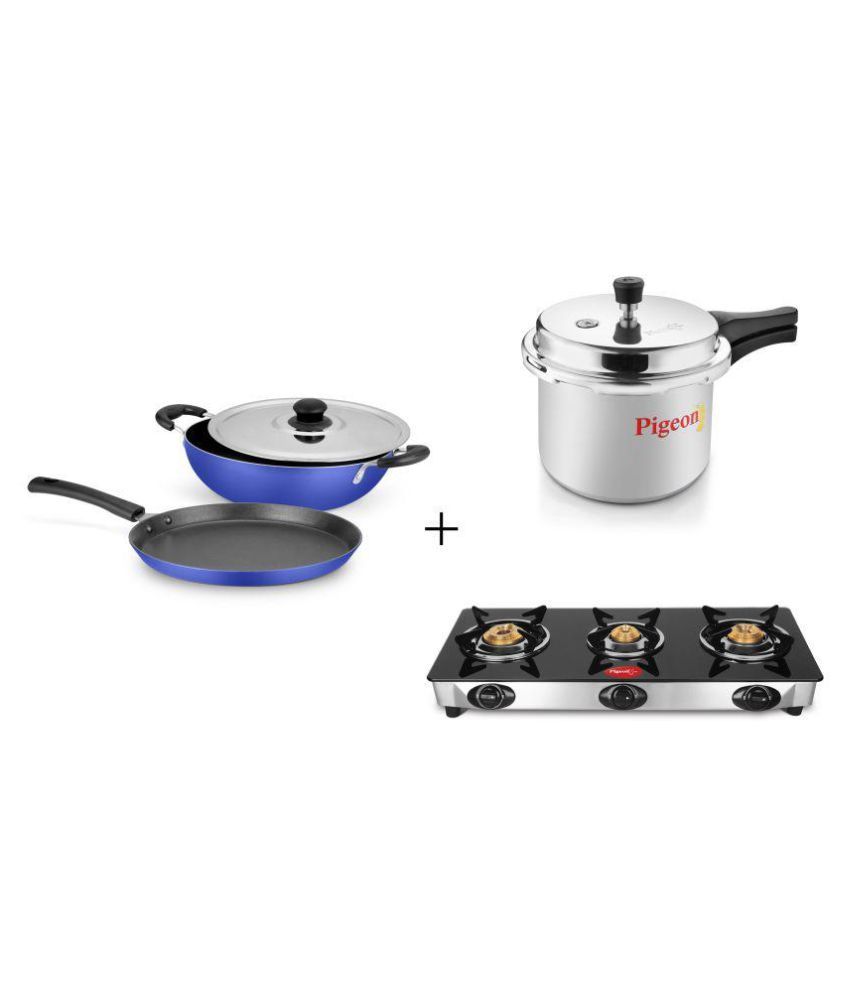 Pigeon FAVOURITE 3 Burner Manual Gas Stove Price in India Buy Pigeon