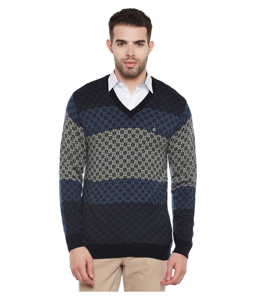 Duke Blue V Neck Sweater - Buy Duke Blue V Neck Sweater Online at Best ...