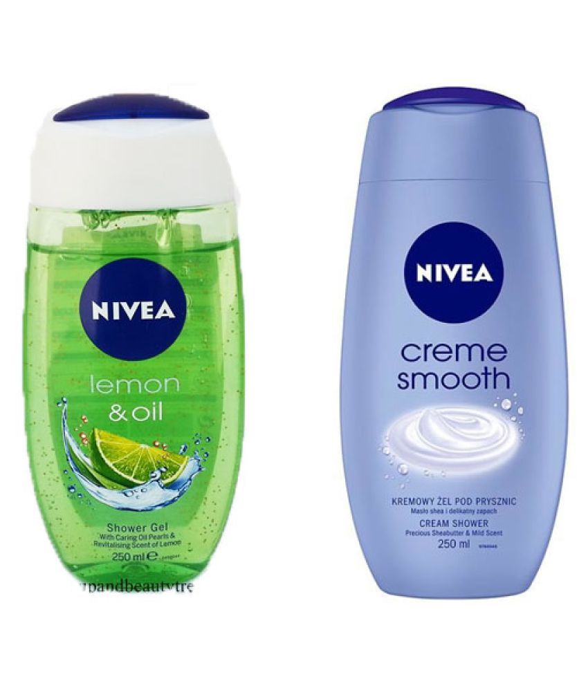Nivea CREME SMOOTH SHOWER GEL + NIVEA LEMON &OIL Shower Gel 250 ml Buy