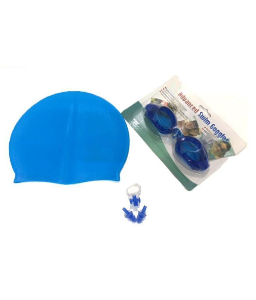 Complete Swimming kit with Cap, Goggle amp; Blue Earplugs