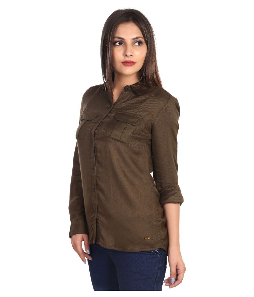 Buy GOODWILL Brown Rayon Shirt Online at Best Prices in India - Snapdeal