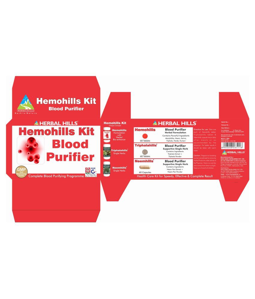 Herbal Hills Blood Purifier Kit Tablets 200 gm: Buy Herbal Hills Blood ...