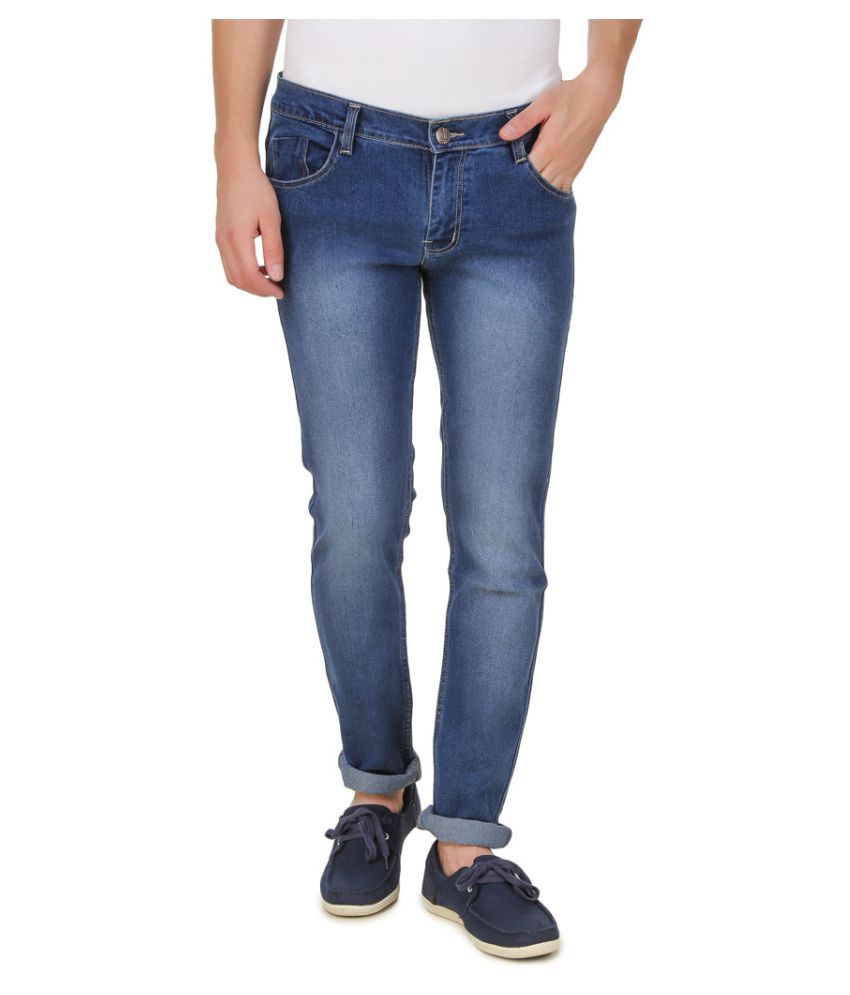 5ACE Dark Blue Slim Jeans - Buy 5ACE Dark Blue Slim Jeans Online at ...