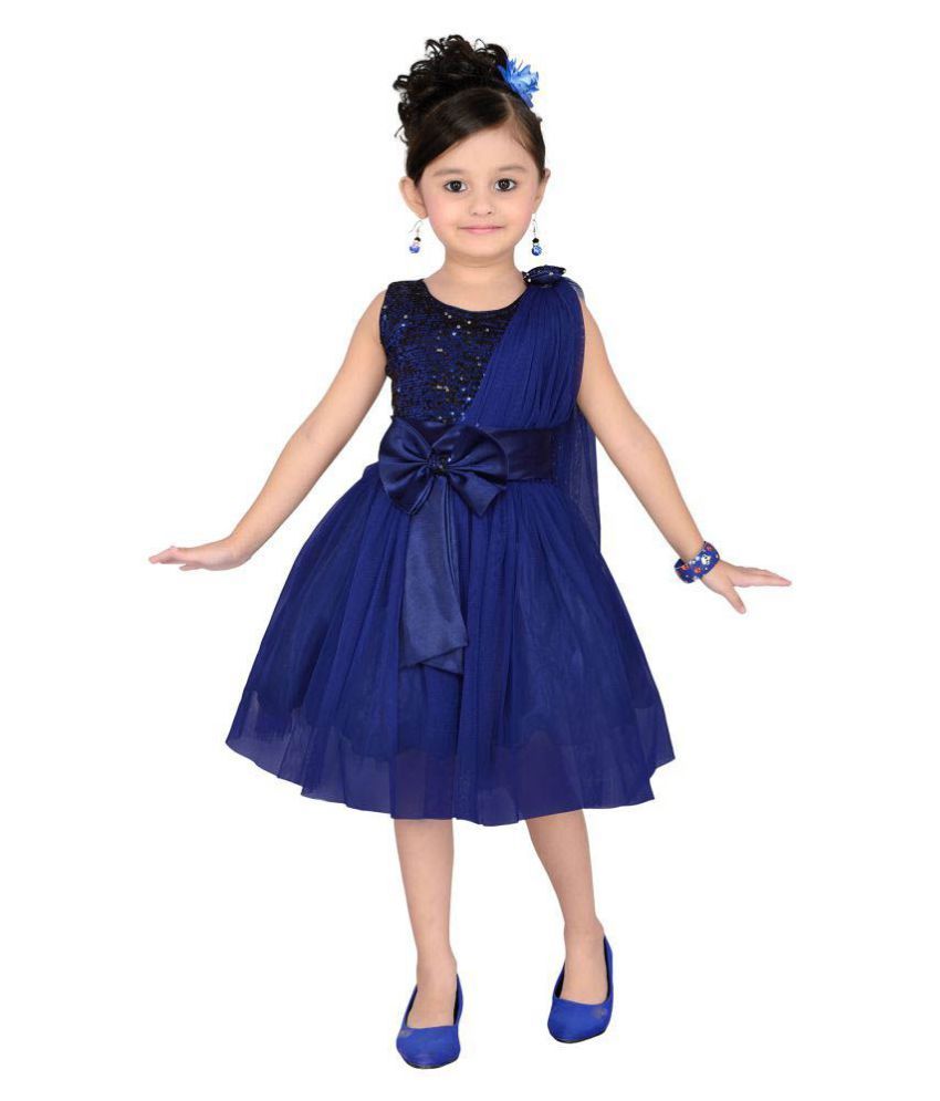 Aarika Blue Satin Frocks - Buy Aarika Blue Satin Frocks Online at Low ...