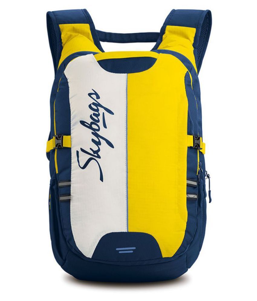 skybags yellow backpack