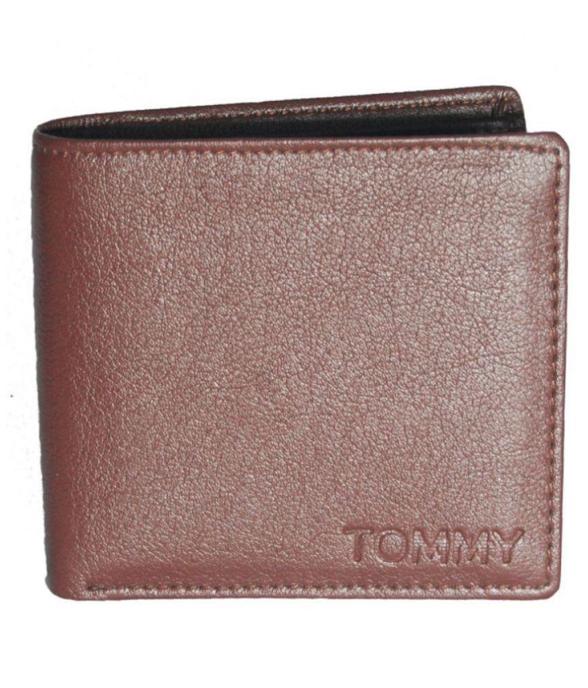 tommy hilfiger leather brown casual regular wallet