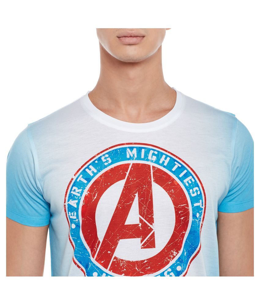 Marvel Avengers White Round T-Shirt - Buy Marvel Avengers White Round T-Shirt Online at Low 
