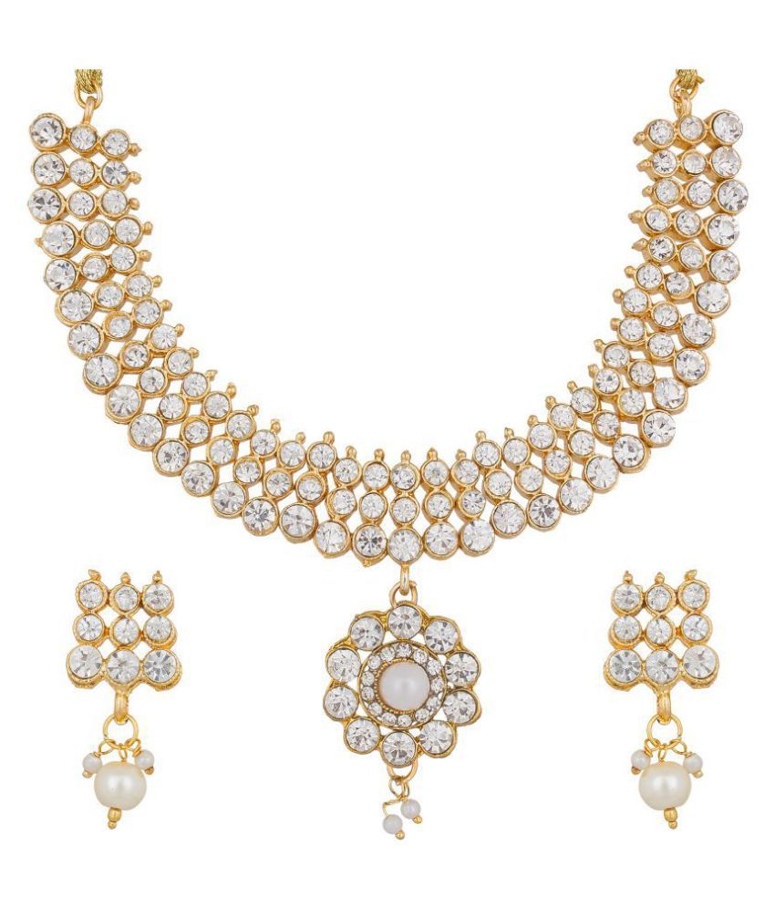 Aadita American Diamond Choker Necklace 