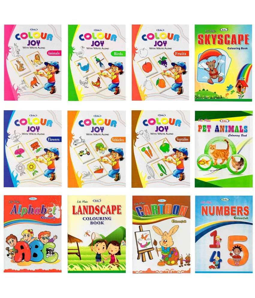 Colouring books set of 12 in King Size from Inikao Buy Colouring books