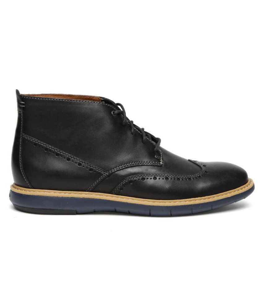 Clarks High-Top Brogues Black Casual Shoes - Buy Clarks High-Top ...