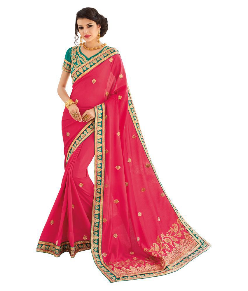 FASHION CARE Pink Silk Saree - Buy FASHION CARE Pink Silk Saree Online ...