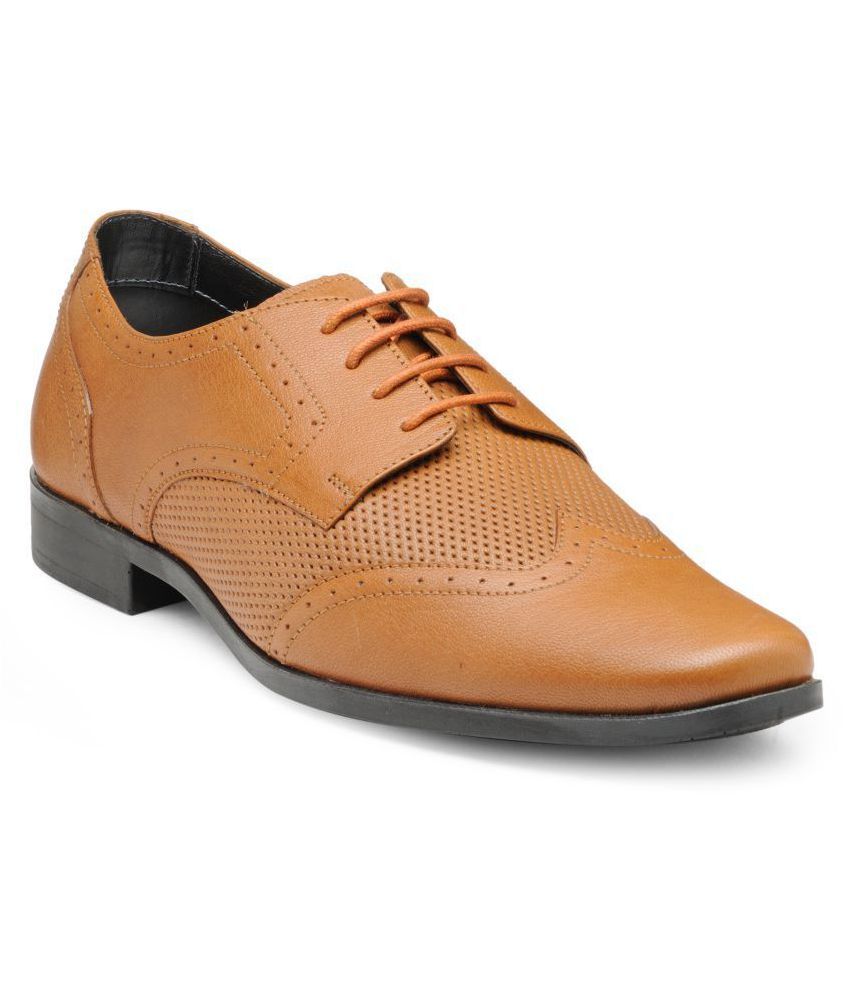 franco leone tan formal shoes