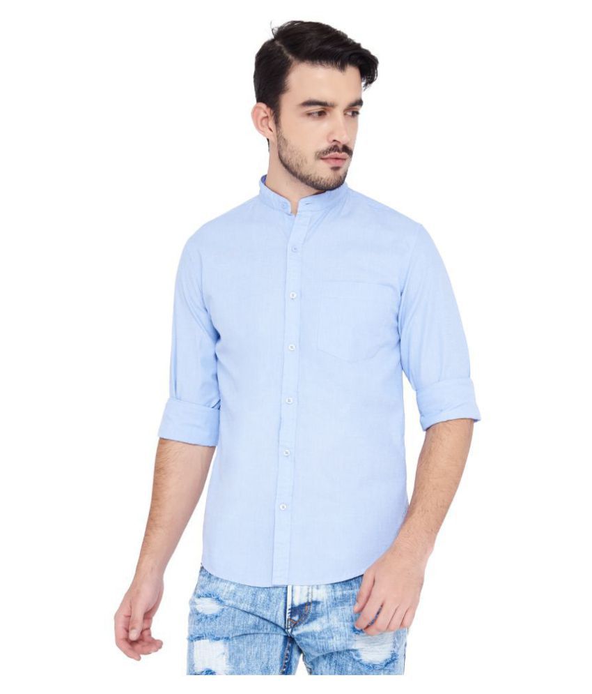 I-Voc Blue Casual Slim Fit Shirt - Buy I-Voc Blue Casual Slim Fit Shirt ...