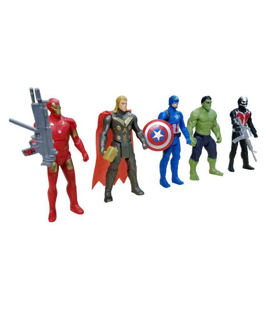 Wish Kart The Team Avengers Set of Five Action Figures - Buy Wish Kart ...