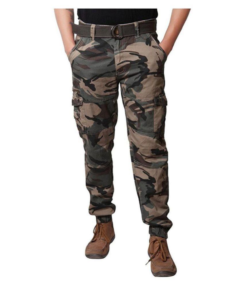 army pattern joggers