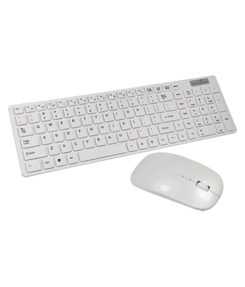 SRB Wireless Keyboard -A2 White Wireless Keyboard Mouse Combo - Buy SRB ...