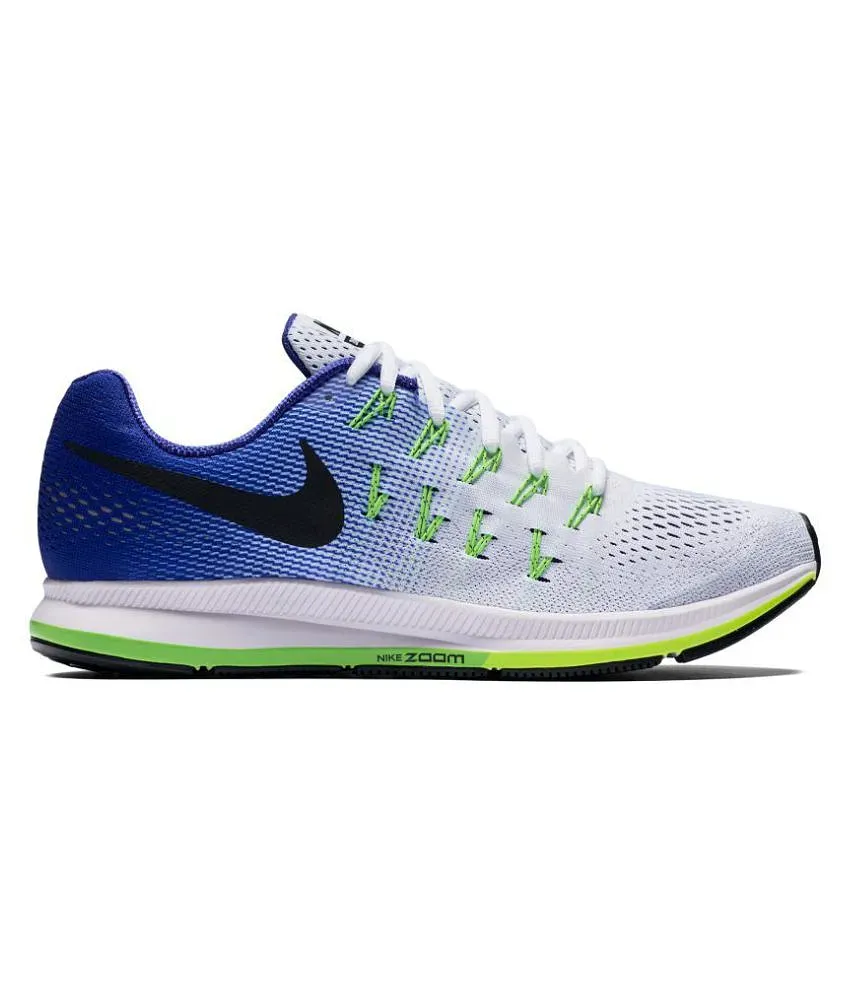 Zoom Air Pegasus 33 White Blue Running Shoes Buy Zoom Air