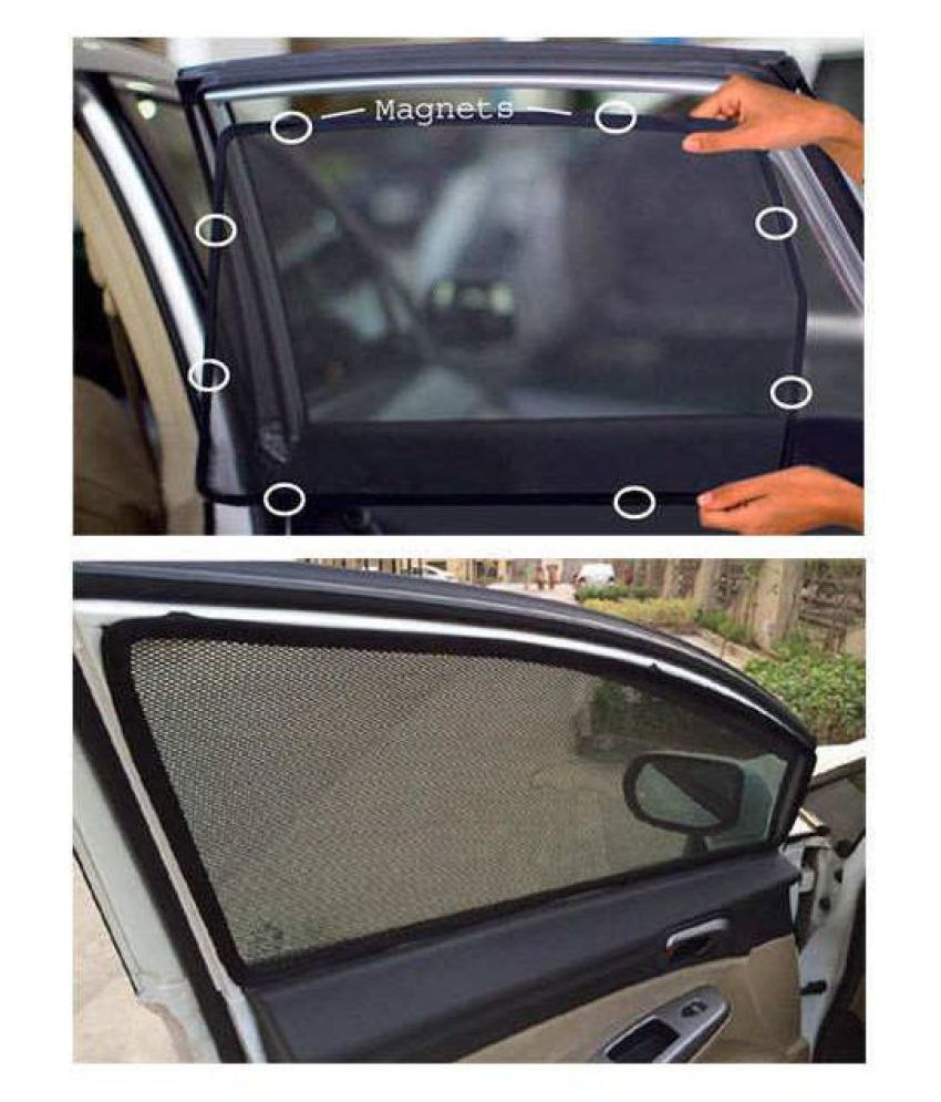 GurujiMart Sunshades without Zipper for Side Windows Set of 4