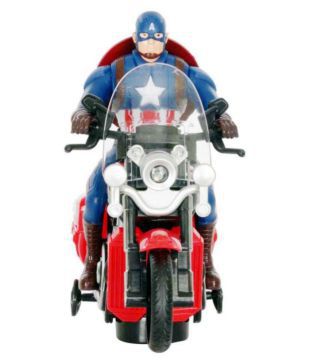 captain america with bike toy