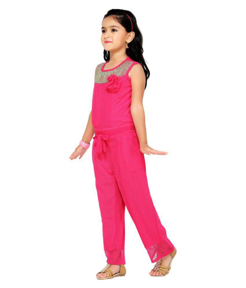 Aarika Pink Jumpsuit For Girls - Buy Aarika Pink Jumpsuit For Girls ...