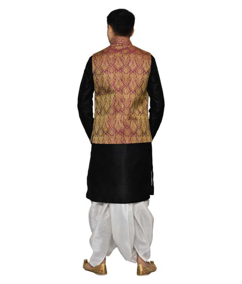violet shirt with dhoti