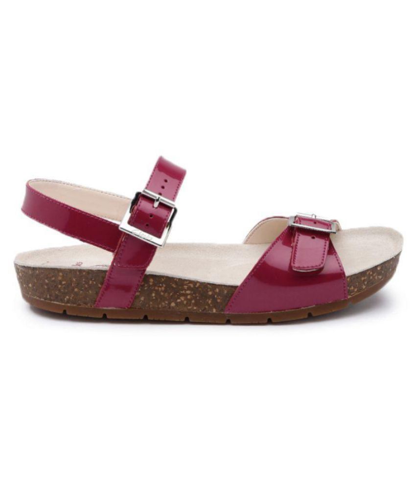 Clarks Maroon Flats Price in India- Buy Clarks Maroon