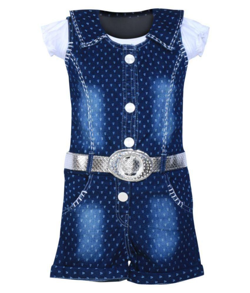 Benkils Cute Fashion Girl's Infant Jeans dungaree Jumpsuit for 2 3