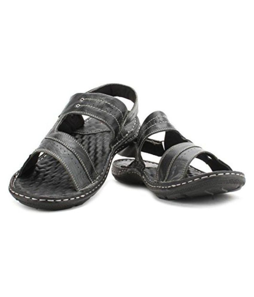 Lee Copper Black Sandals - Buy Lee Copper Black Sandals Online at Best ...