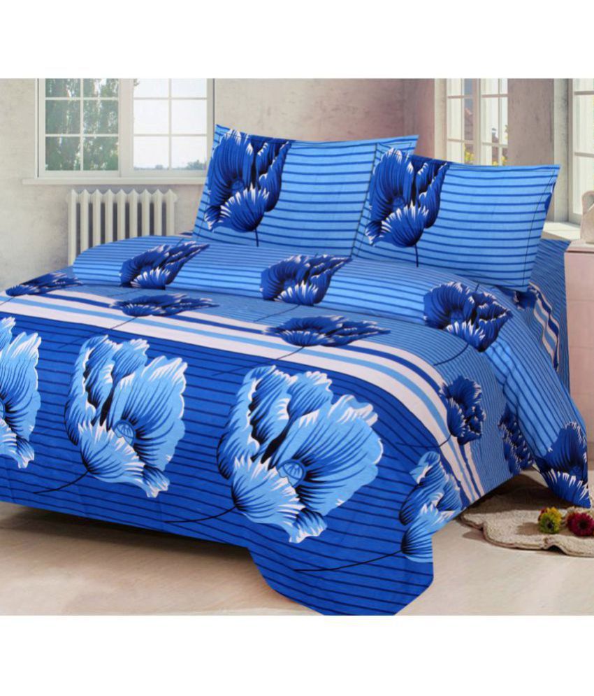 Gharshingar Cotton Double Bedsheet with 2 Pillow Covers Buy