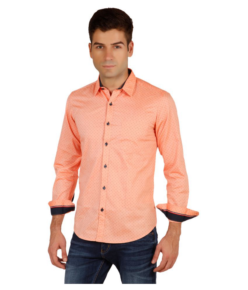 Provogue Orange Casual Slim Fit Shirt - Buy Provogue Orange Casual Slim ...
