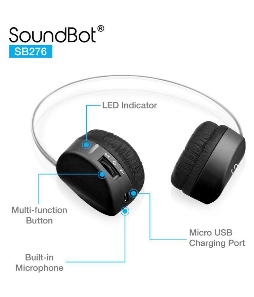 soundbot bluetooth headphones