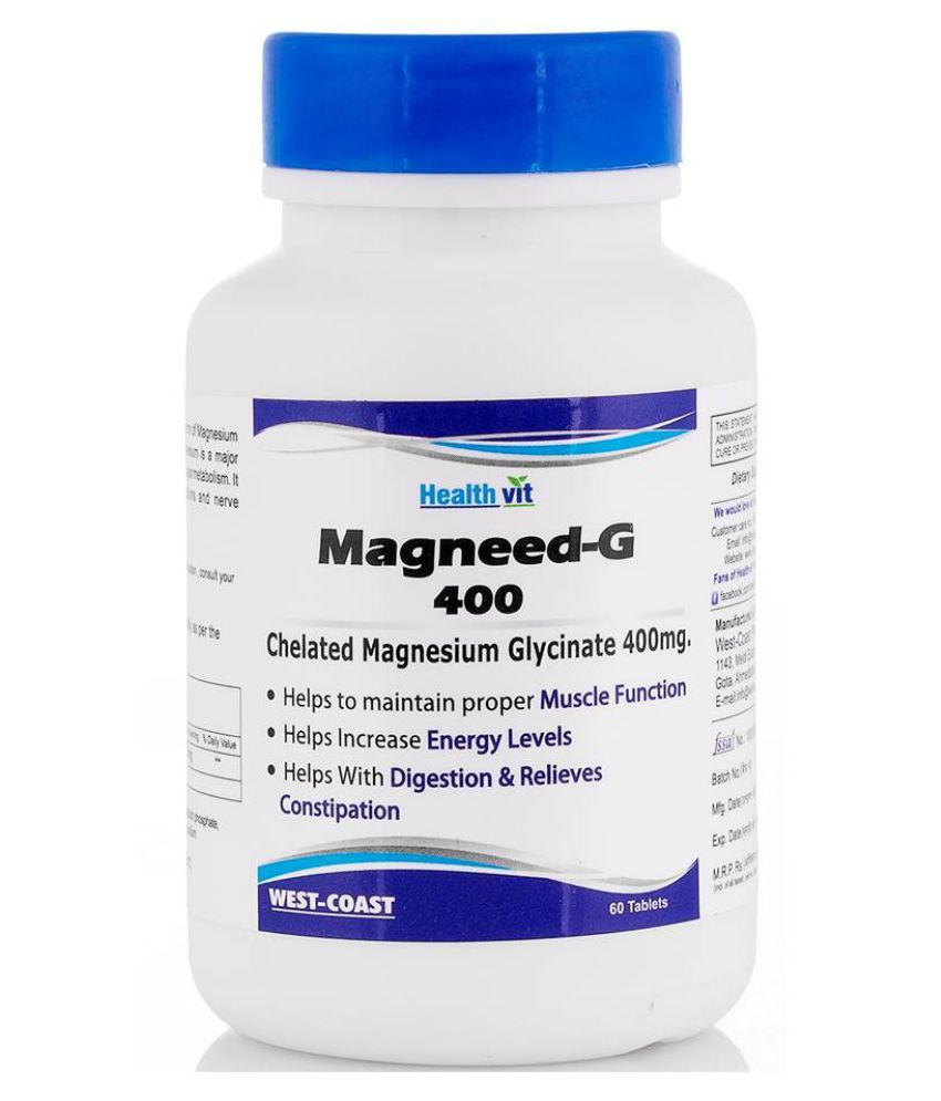 Healthvit MagneedG 400 Chelated Magnesium Glycinate 400 Mg 60 Tablets Buy Healthvit MagneedG