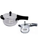 Atalso Atalso 3.5ltr O/L Handi SS + 2.5ltr I/L Handi SS 3.5 Ltrs Stainless Steel Pressure Cooker Combo