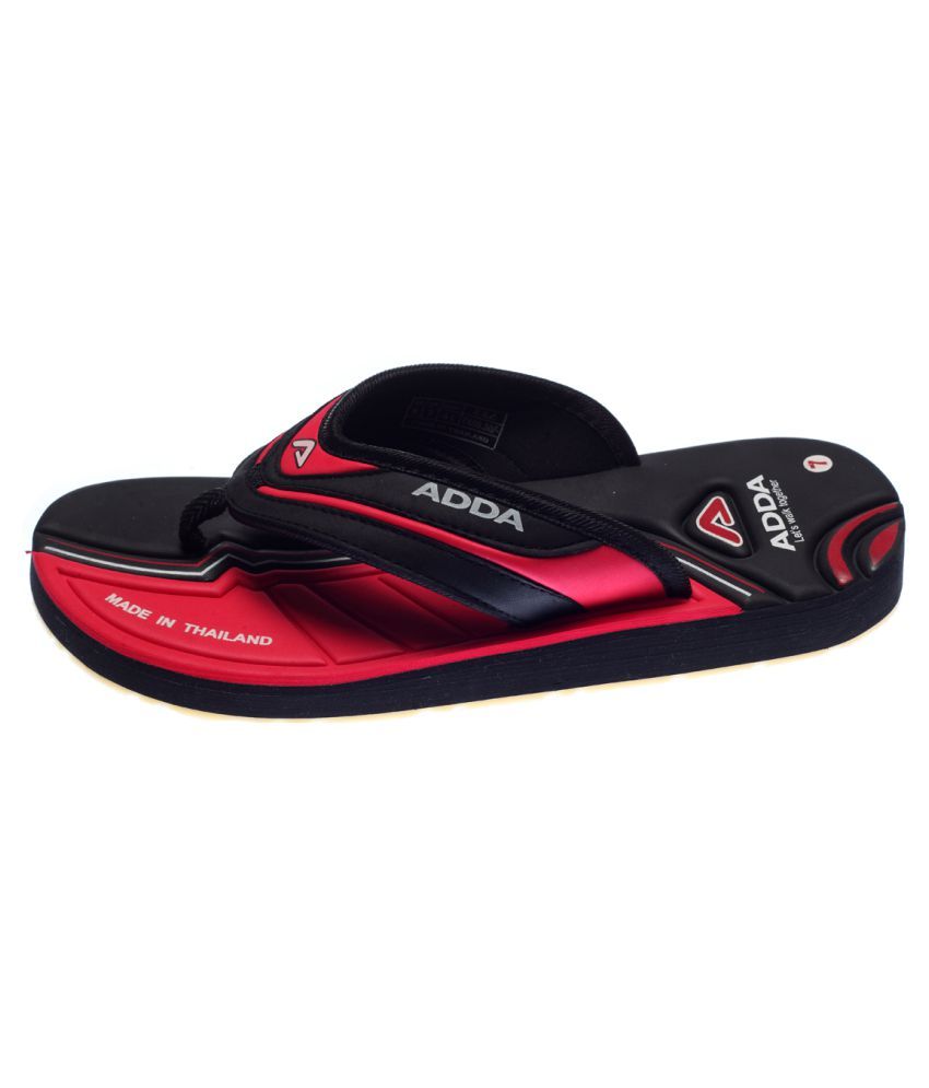 adda slippers red