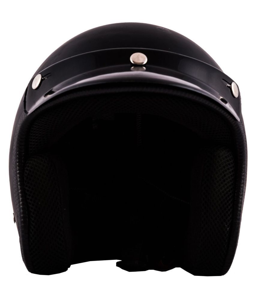 Voiture Helmets O2 Open Half Face Helmet (Black, M) Open Face Helmet